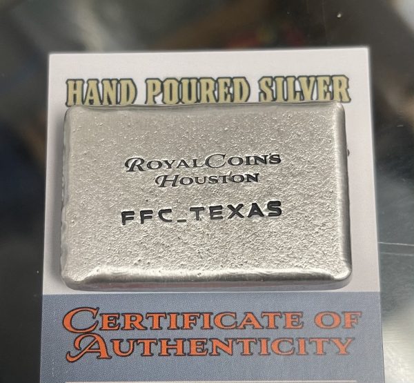 Hand Poured ROYAL HARD Silver Bar 3oz .999 Fine