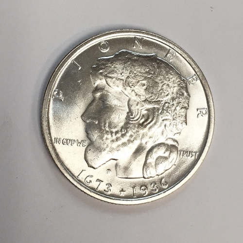 1936 Silver Pioneer Commemorative Half Dollar Coin