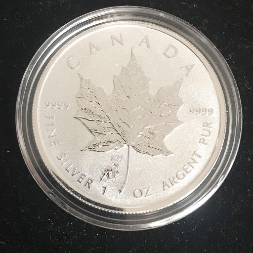 1 oz .9999 Fine Canada Silver Maple Leaf Bullion Coin With Sheep Privy
