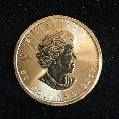 2017 $50 1 Oz. Canada Gold Maple Leaf Bullion Coin .9999 Fine