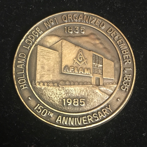 1985 Texas Grand Lodge Masonic Mason Coin