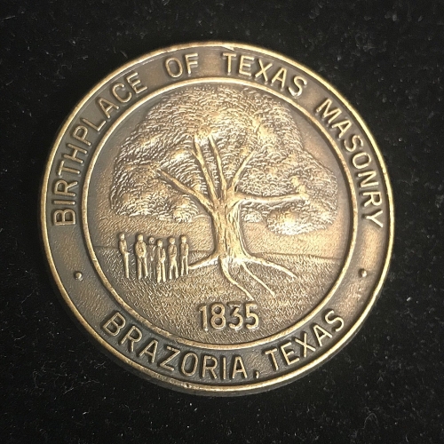 1835 Texas Grand Lodge Brazoria Masonic Mason Coin